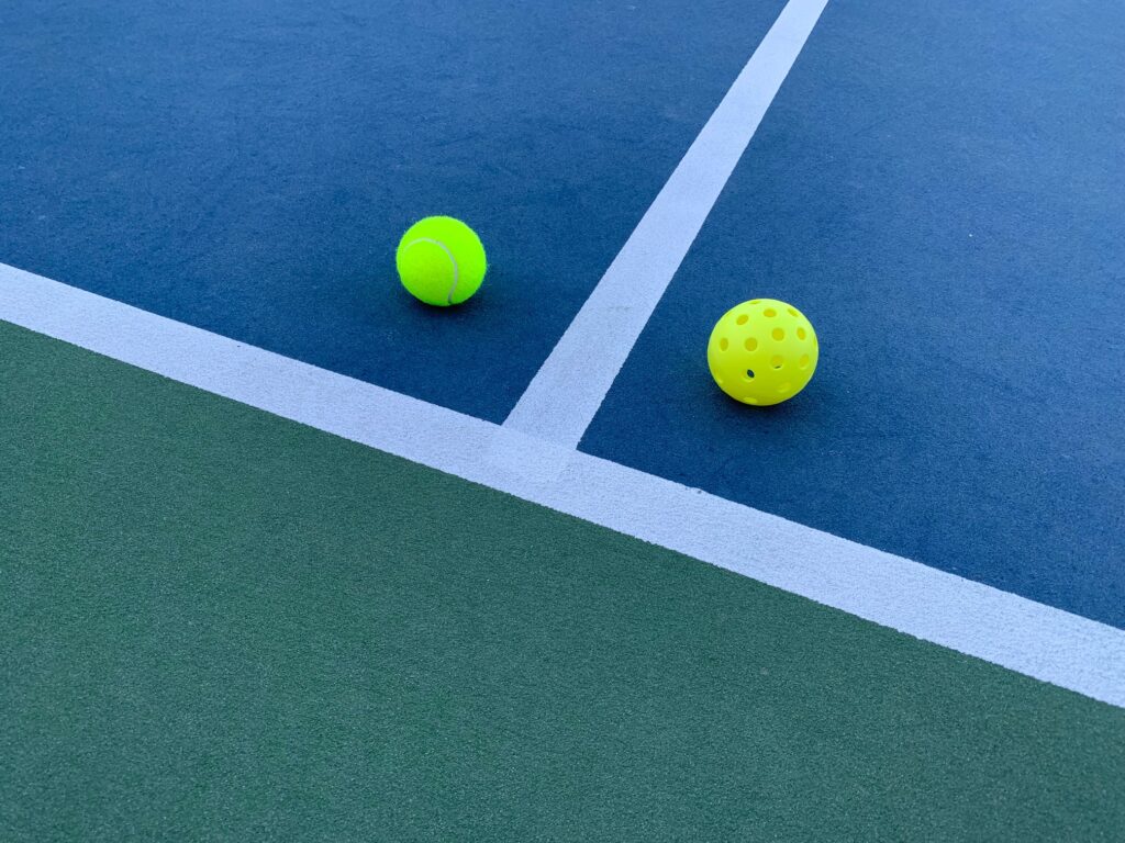 Tennis and Pickleball on a Court